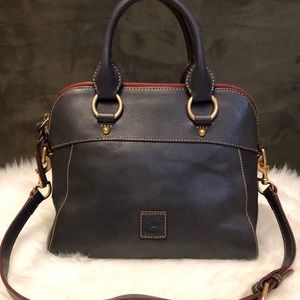 Dooney & Bourke Cameron Satchel Florentine Leather - Dark Gray